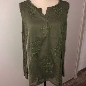 NWT! Style & Co. Olive Sprig tank Size 1X